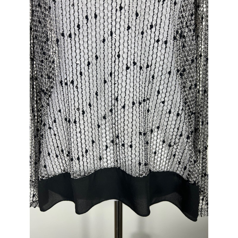 Joseph Ribkoff Open Mesh Overlay Top, Size 6 - Picture 3 of 9